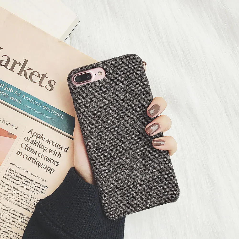 Модный зимний теплый тканевый чехол Boucho для iPhone X 8 plus 7 6S 6 чехлы телефонов 6plus |