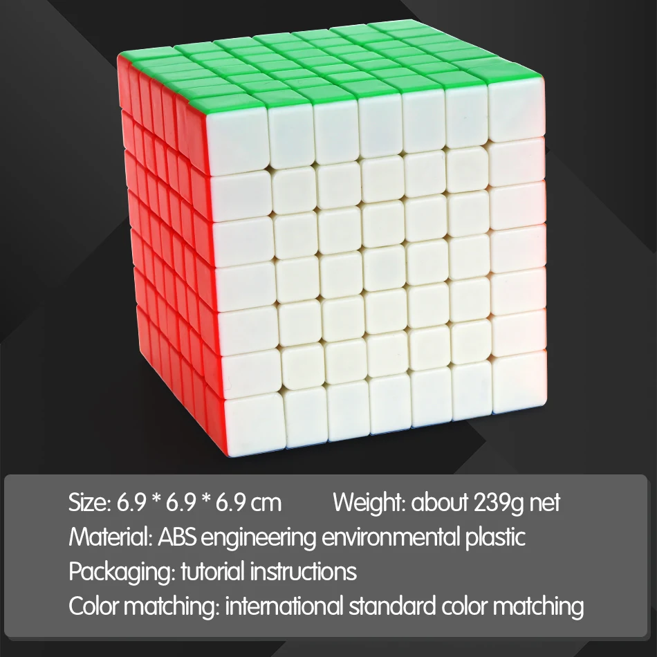 7x7x7 скоростной кубик 7 слоев черный стикер головоломка 7*7*7 Развивающие игрушки для детей