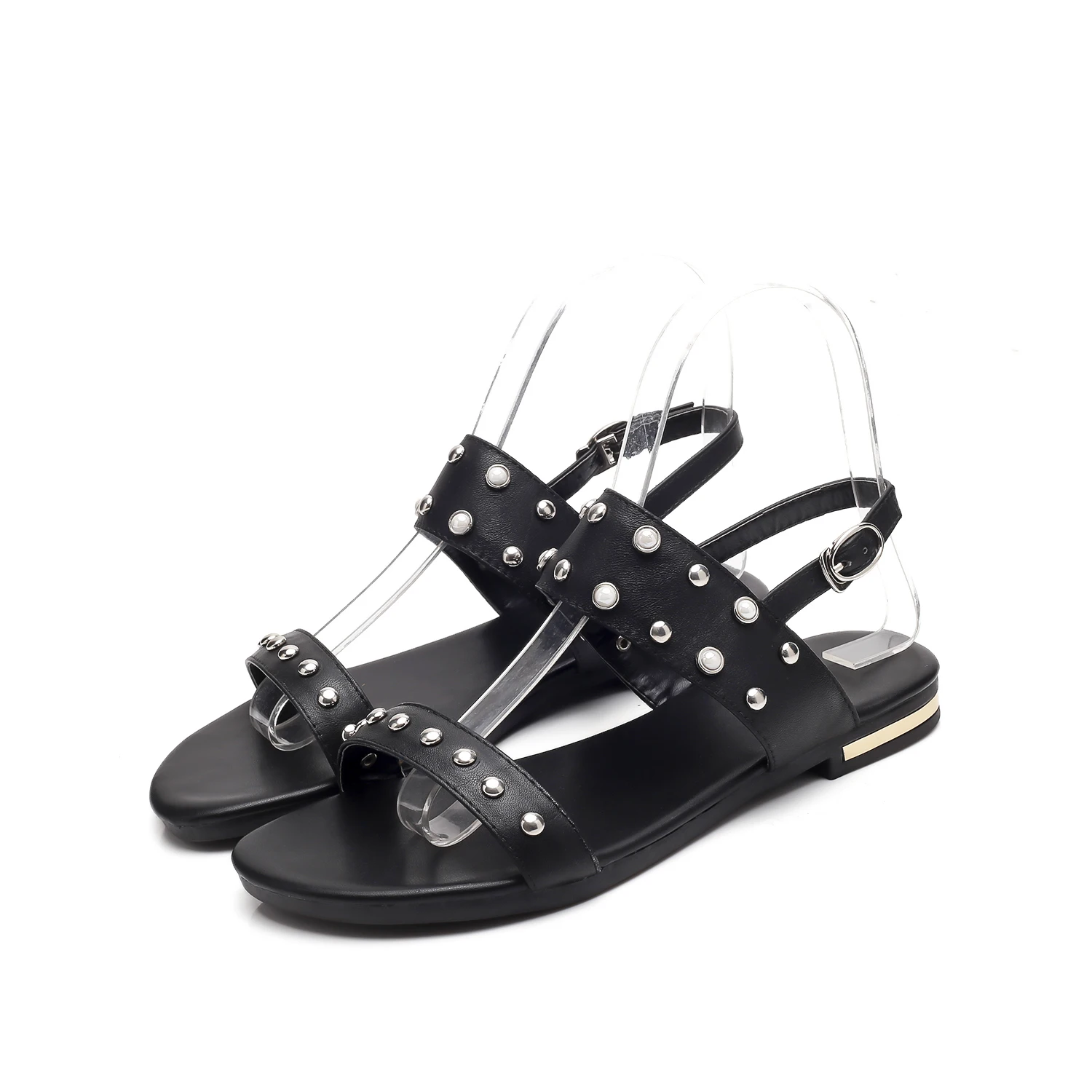 Женские кожаные сандалии с жемчугом размеры 34 46|summer women shoes|shoes summer womenshoes |