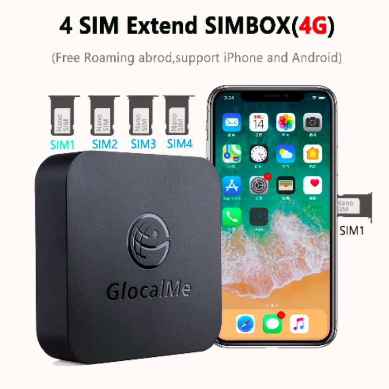 Simbox-Modo de espera Dual para hacer llamadas y SMS, Router multisim 4G sin Roaming para iOS y Android, funciona con WiFi/datos para hacer llamadas y SMS-0
