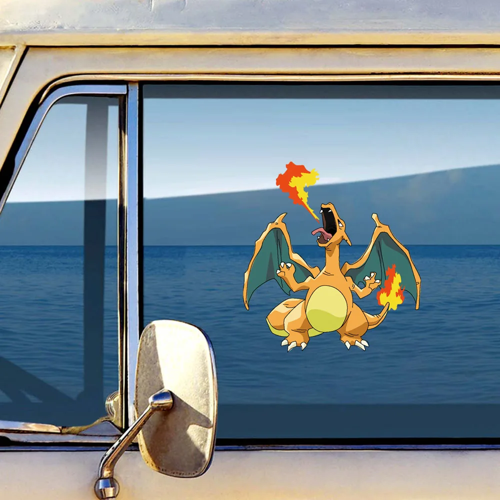 12 7 см * 13 6 Pokemon Charizard автомобильные мультипликационные наклейки креативный