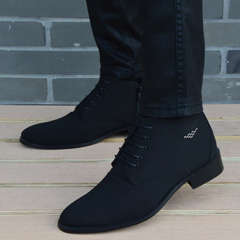 Новинка 2020 года Модные ботинки Мужская парусиновая обувь Мужские Ботильоны