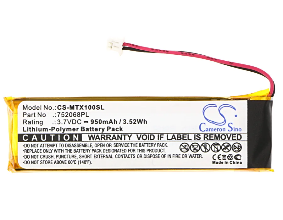 

Cameron Sino 950mAh Battery Midland 752068PL for Midland BTFM BTNext BTX1 BTX2