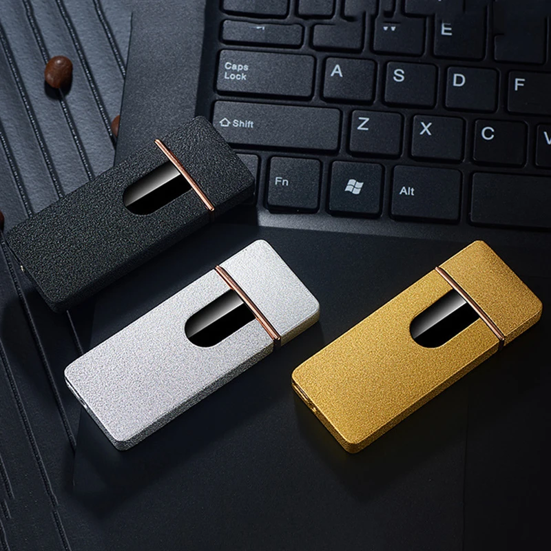 USB зажигалка с сенсорным управлением Электронная ветрозащитная беспламенная