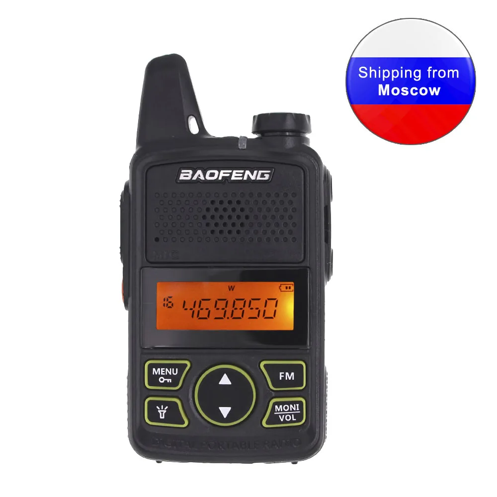Портативная двухсторонняя рация Baofeng BF-T1 Mini UHF 400-470 МГц 20CH FM Walkie Talkie с наушником или