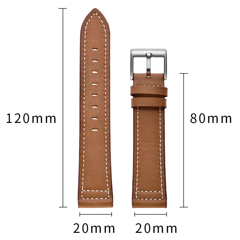 AMAZFEEL 20 мм настоящий Полный Зерна телячья кожа ремешок для часов xiaomi huami Amazfit Bip samsung s2 и samsung S4 Смарт часы