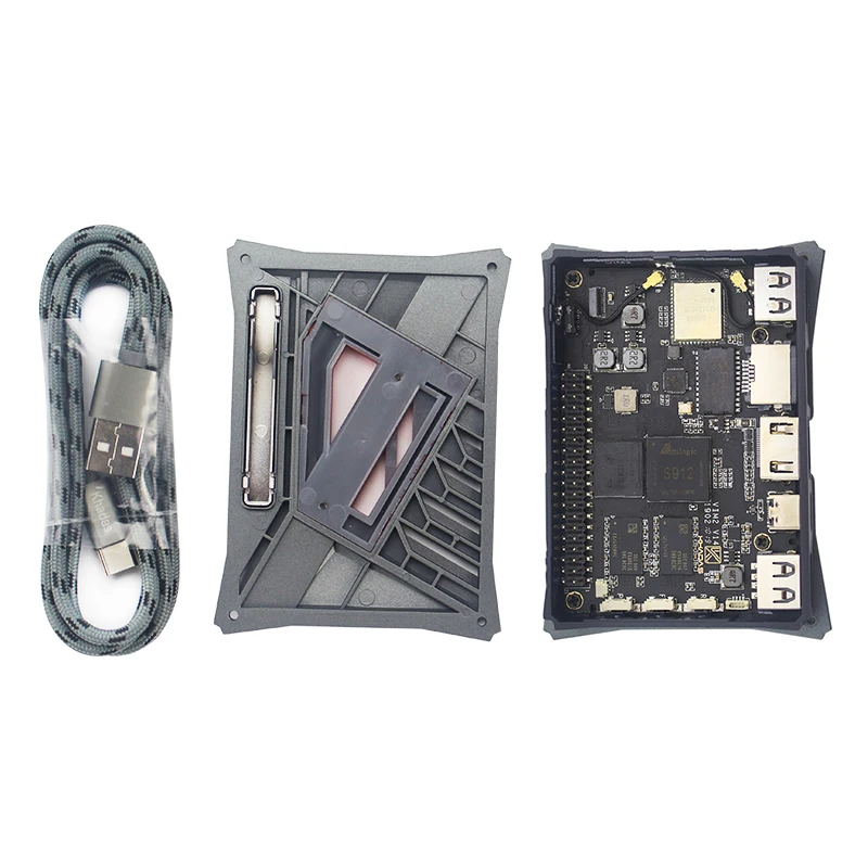 Khadas VIM2 Max Cortex A53 3 ГБ DDR4 eMMC 64 ГБ с открытым исходным кодом поддержка Linux Ubuntu mate одноплатный компьютер Abdroid tv Box+ чехол