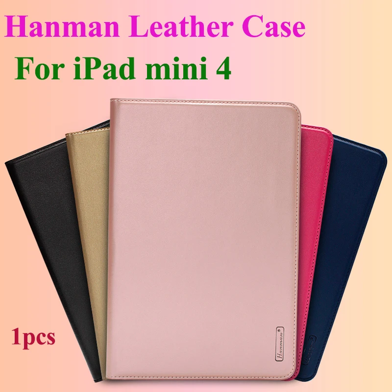 Кожаный чехол книжка Hanman для iPad mini 4 деловой кожаный кошелек с отделением