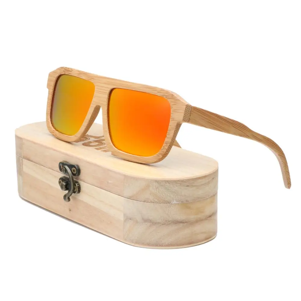 

Vintage Sunglasses Women 2019 Handmade Square Retro Bamboo Wooden Gold Sun Glasses okulary Oculos Wood Case Drop Shipping