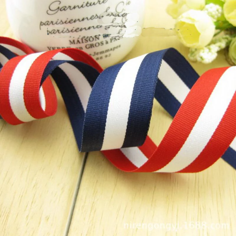

20 Meters 25mm Color Striped Ribbon DIY Handmade Hair Bow Material Apparel Sewing Clothing Accessories