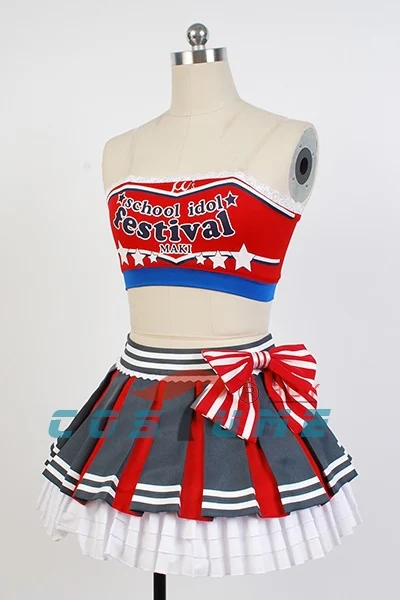Отлично! Женский костюм для косплея Love Live Maki Nishikino Cheerleader аниме карнавальный на