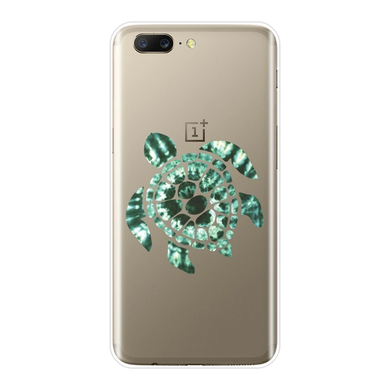 Зеленый синий черепаха животное мультфильм чехол для телефона One Plus 6 6T 5T 3T
