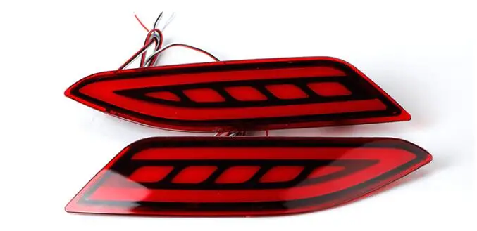 Type A red Для Honda HR-V HRV Vezel- светодиодный задний бампер тормозной светильник Поворотная сигнальная лампа привод потепление фары, аксессуары для автомобиля - Цвет: Type A red