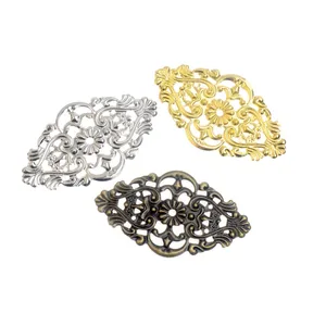 10 шт., полые розетки с рисунком, 32 х55 мм