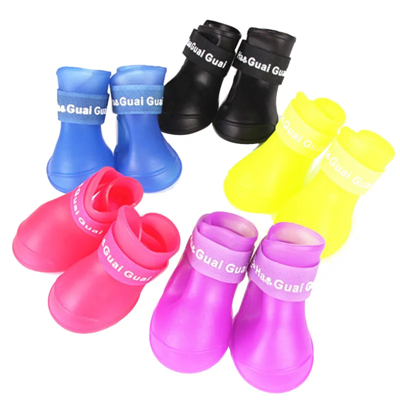 4 шт./компл. обувь для домашних животных водонепроницаемая от дождя маленьких