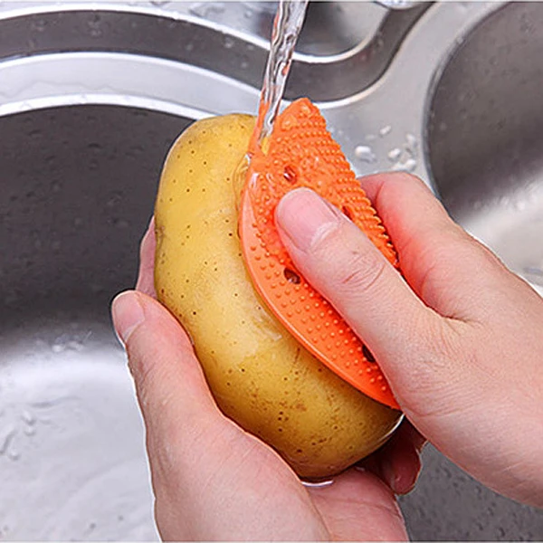 Многофункциональная силиконовая щетка для чистки овощей и фруктов посуда