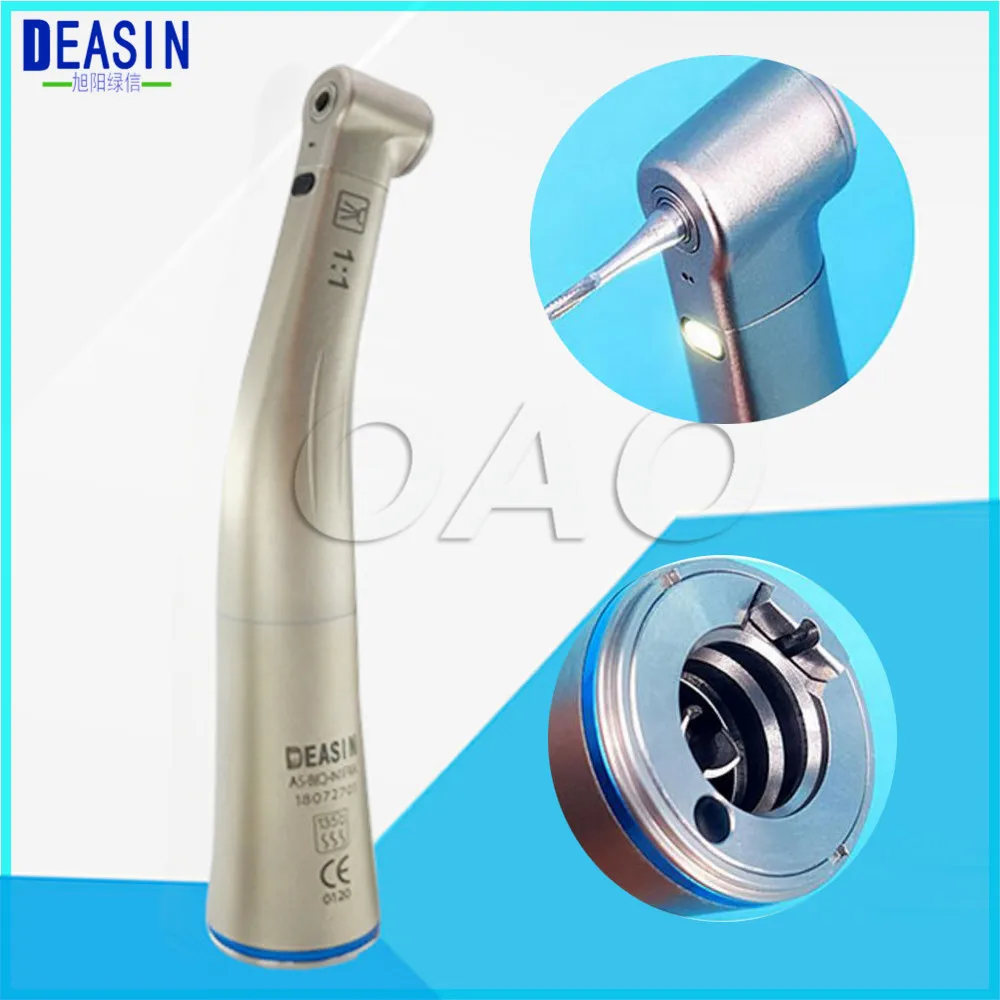 

Top quality 1:1 BLUE RING Dental MicroMotor Inner water way contra angle E-Type polish tool DEASIN