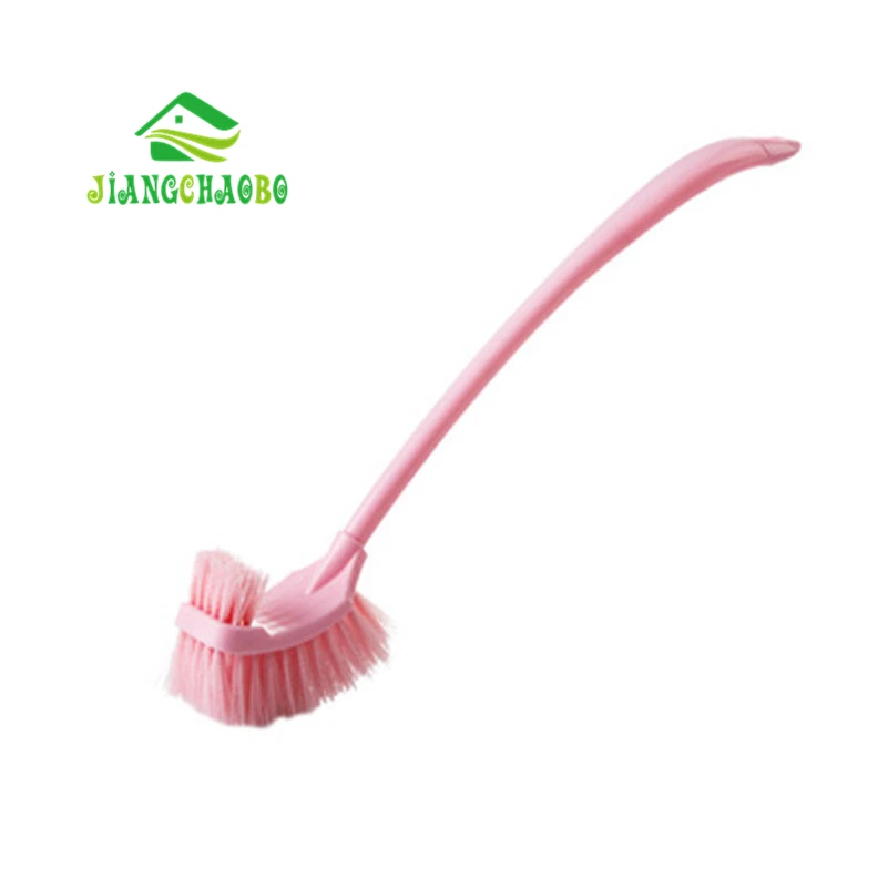 Pink JiangChaoBo односторонняя изогнутая ручка, щетка для унитаза, Щетка Для Чистки унитаза, Щетка Для Чистки унитаза - Цвет: Pink