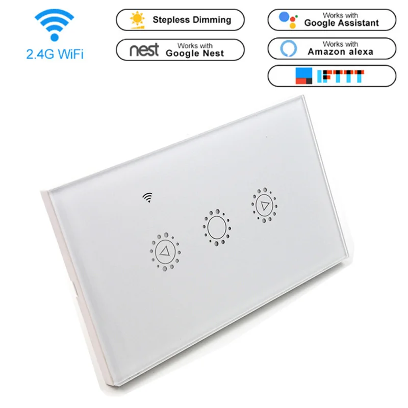 Умный Wifi диммер светодиодный 220 В/110 В сенсорный светильник выключатель с