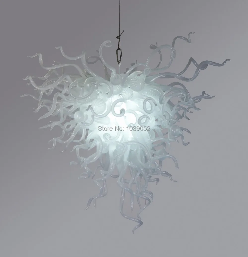 

Free Shipping Murano Glass White Modern Chandelier 120v LED Kitchen