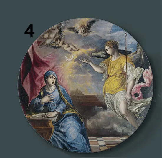 El Greco священник декоративная тарелка Мадонна Иисус церковь декоративная тарелка домашняя Наклейка на стену тарелка испанский Ренессанс живопись тарелка - Цвет: 4