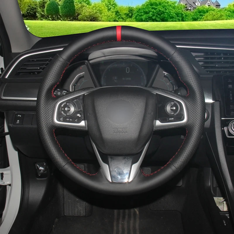 Ручное шитье чехол рулевого колеса автомобиля для Honda Civic 10 CRV CR-V четкость