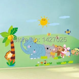 Removable Wall Stickers three generations of children's room decor baby nursery wall stickers AY639 classroom | Дом и сад