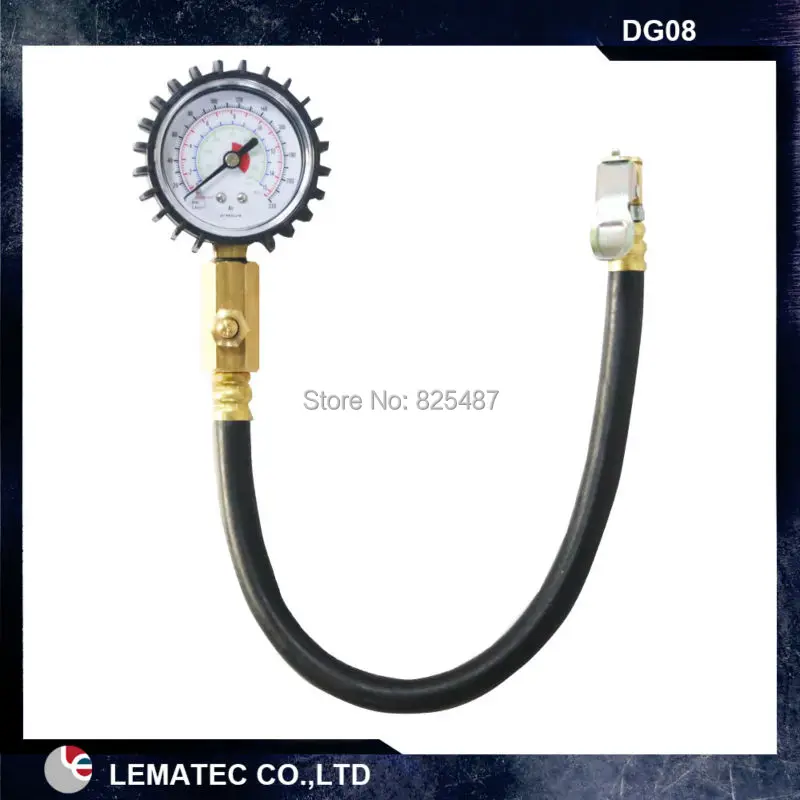 Точный Автомобильный датчик давления в шинах пистолет гибкий шланг 0 220 PSI метр