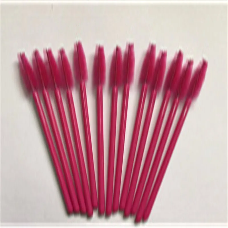 Горячая Распродажа 1000 шт. розово красный одноразовый щеточки с тушью для ресниц