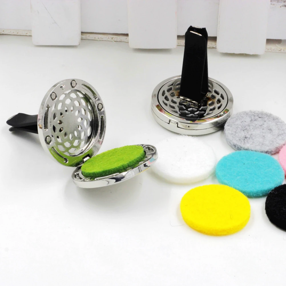 Car Fragrance Diffuser Vent Clip Air Freshener Perfume Clamp Aromatherapy Essential Oil with Refill Pad |