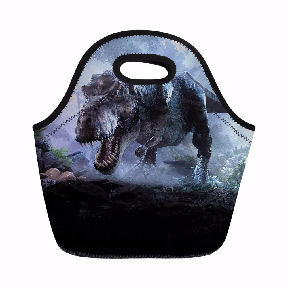 

Dinosaur & Dragon Printed Lunch Bag Neoprene Lunch Tote Bag Insulated Waterproof Lunch Box for Women Adults Kids Drop Shipping