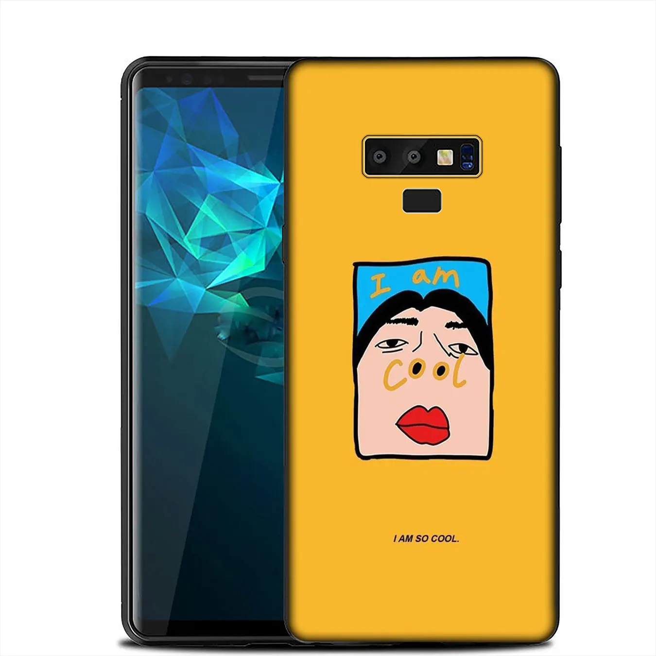 IYICAO Cute anime art Dog Soft Silicone Case for Samsung Galaxy A6 A9 A8 A7 2018 A3 A5 2016 2017 Note 9 8 10 Plus Lite |