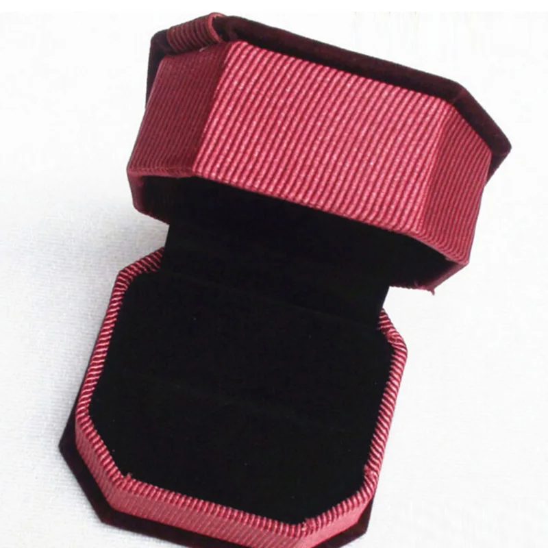 Quickdone 1Pcs Box Ring Storage Bowknot Earring Engagement Velvet Cardboard Display Case Wedding Valentine Day Gift HG0497 | Дом и сад