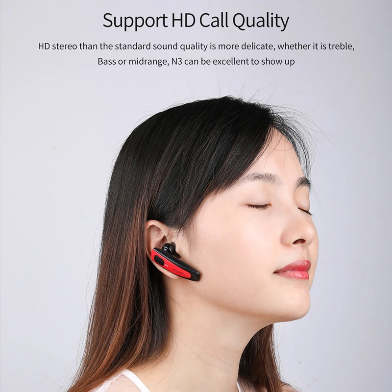 Наушники вкладыши AWEI N3 односторонний Bluetooth гарнитура для вождения мини true