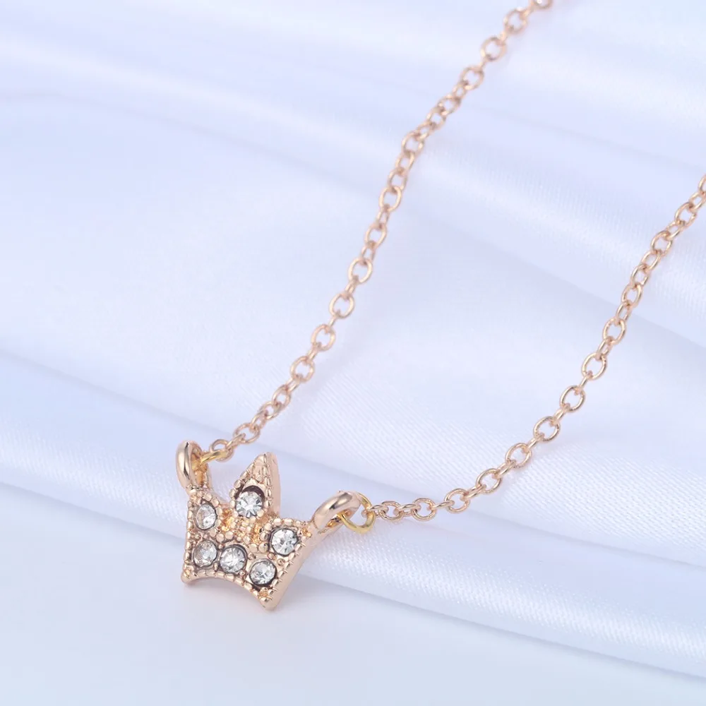 Цепочка женская с подвеской в виде короны принцессы 10 шт.|crown pendant necklace|necklace