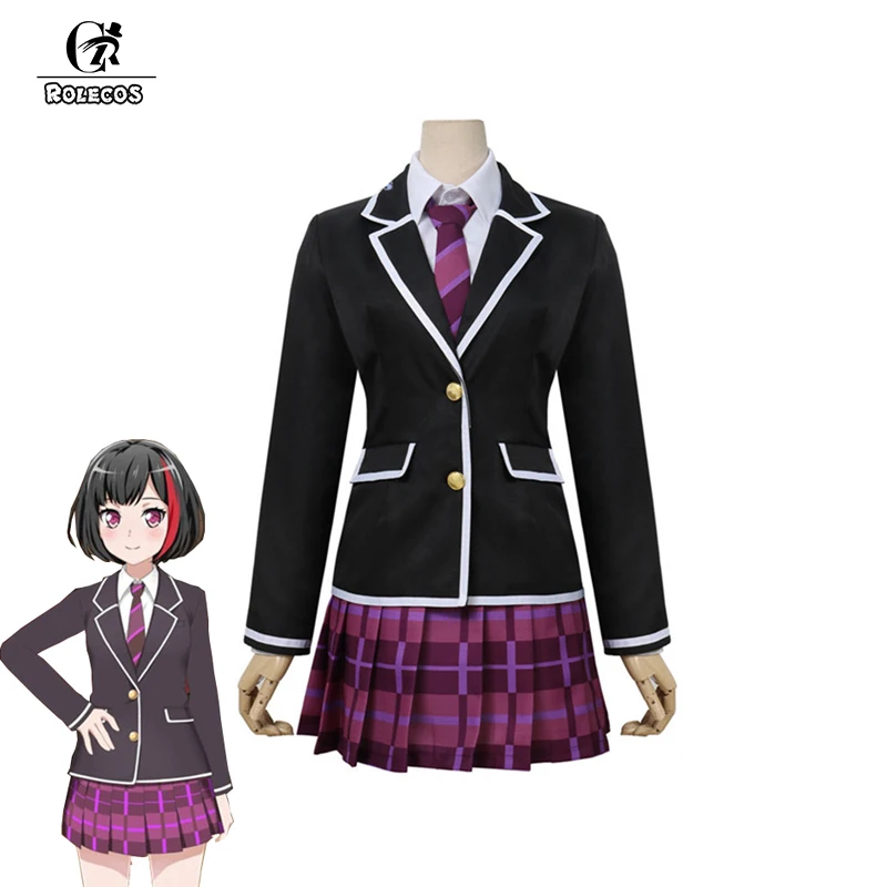 ROLECOS аниме BanG Dream! Женский костюм для косплея Afterglow Ran Mitake| |