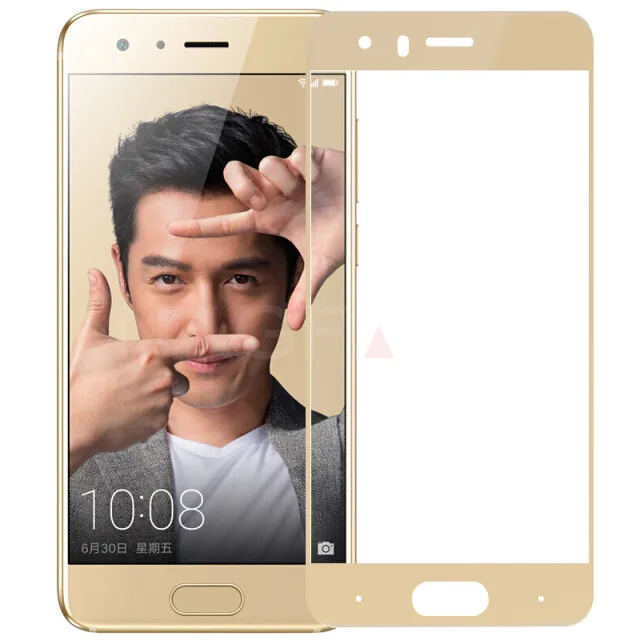2.5D закругленные края полное покрытие экрана протектор для huawei Honor V9 V10 9 Lite закаленное стекло на Honor 9 9 Lite стеклянная пленка - Цвет: Gold