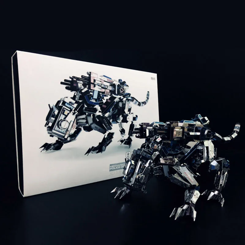 8 штук 366 кусочков деталей Креативные 3D DIY Металлические бойцовские доспехи Полицейские собаки собрать модель головоломки Коллекция игрушек