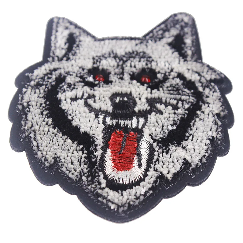 10 шт бисером Волчья Голова бархат Знак Аппликация утюг на Нашивки Кружево Ткань