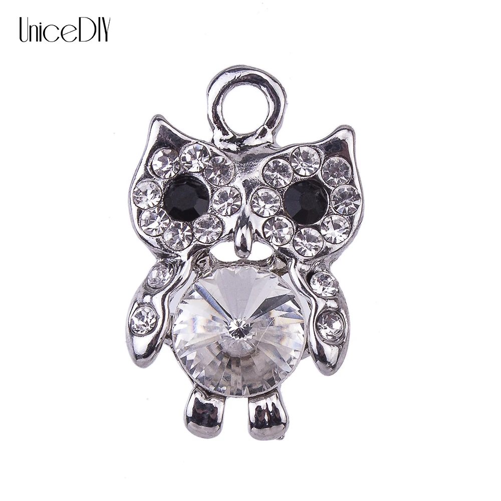 

FIN15093 Fashion DIY 1.7*1.0cm Alloy Charms&Pendant For Necklace Bracelet Jewelry Findings Silver Plated Unique Owls Design
