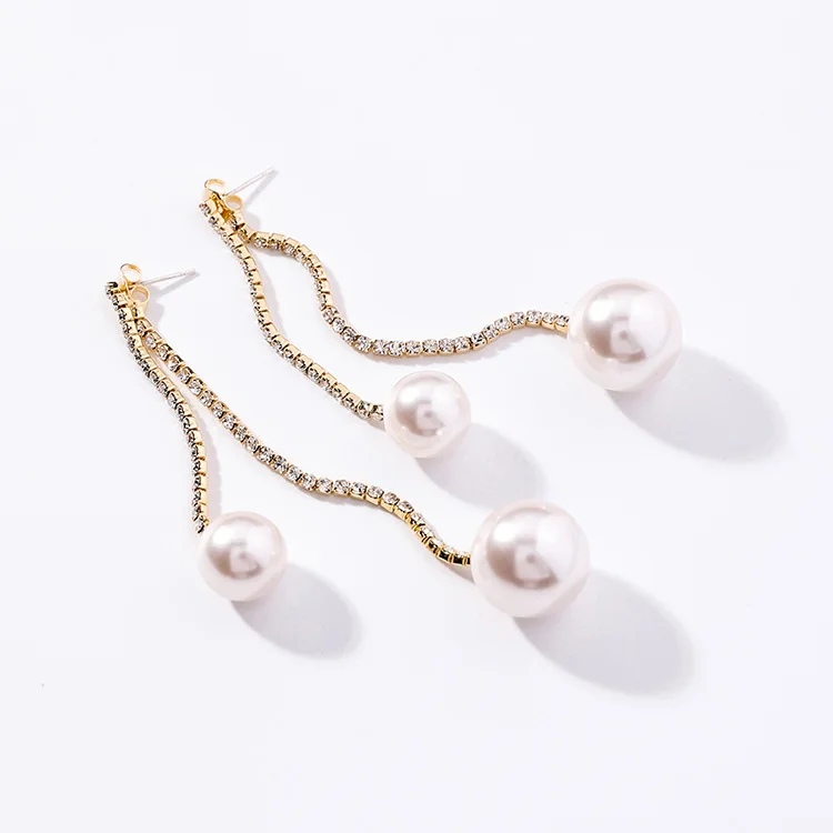 3 пар/лот темпераментные длинные серьги с кисточками жемчужная подвеска двойная
