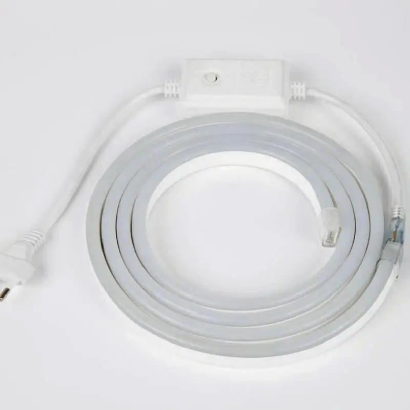 AC220V RGB светодиодная неоновая веревка SMD 5050 80 светодиодов/м водонепроницаемая гибкая мягкая