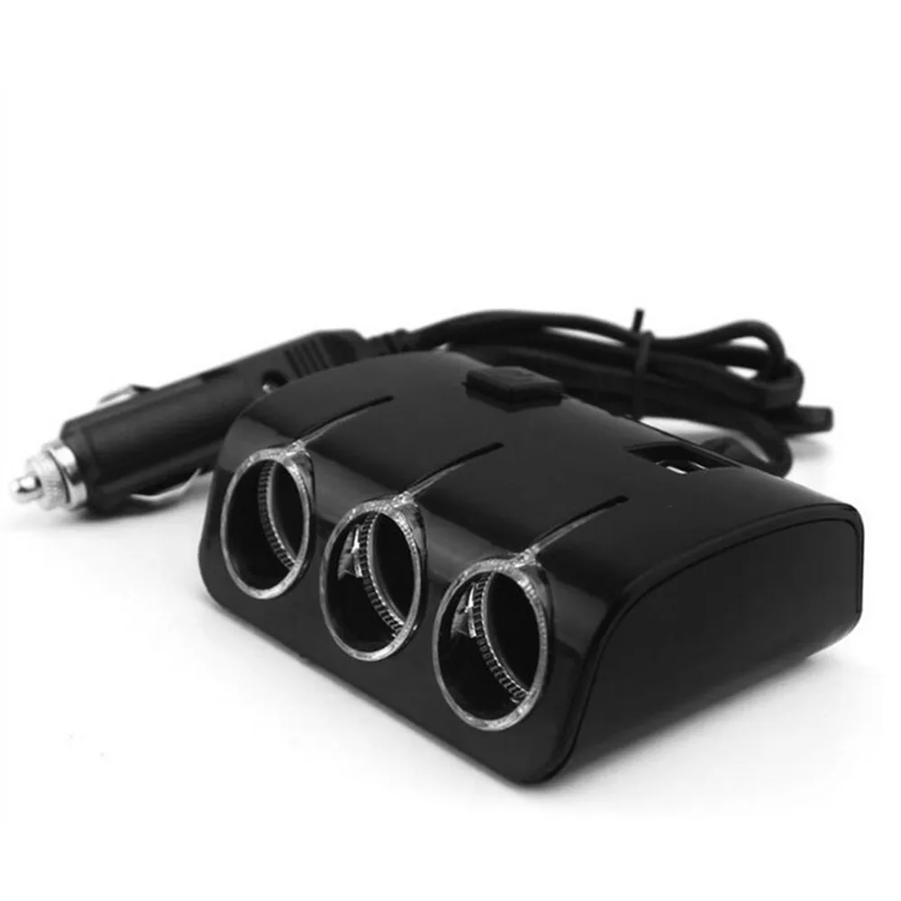 Onever 1 3 USB розетка для автомобильного прикуривателя Разветвитель концентратор 12