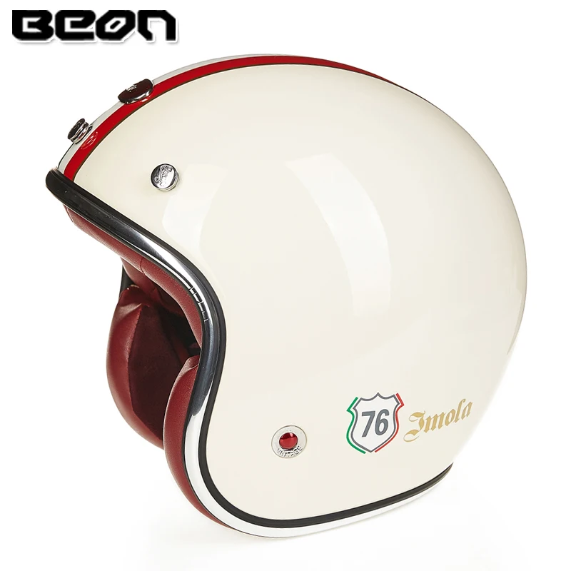 Мотоциклетный шлем BEON B108 из стекловолокна Женский винтажный для скутера Мужской