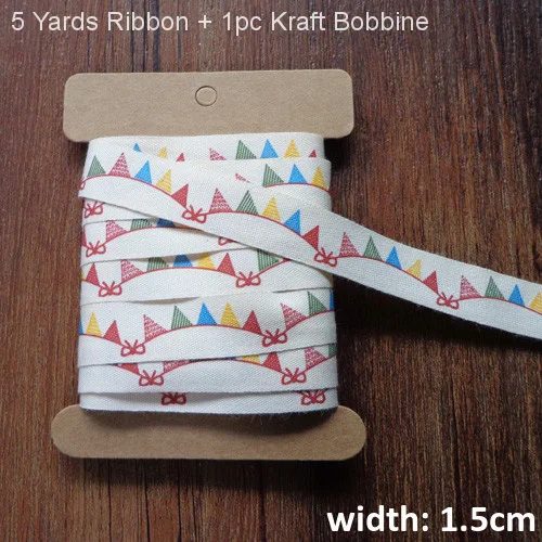 5 Yards 5 ярдов, ручная работа, печатная хлопковая лента, сделай сам, милая сова, цветной флаг, лента для подарков, вечерние ленты для шитья одежды, швейные принадлежности, ткань - Цвет: 5 Yards