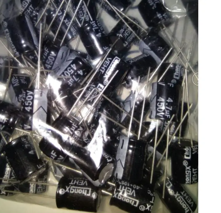 50 шт. электролитический конденсатор 450 в 4. 7 4 uf450v uf Размер: 10*13|capacitor electrolytic|capacitor 4.7uf