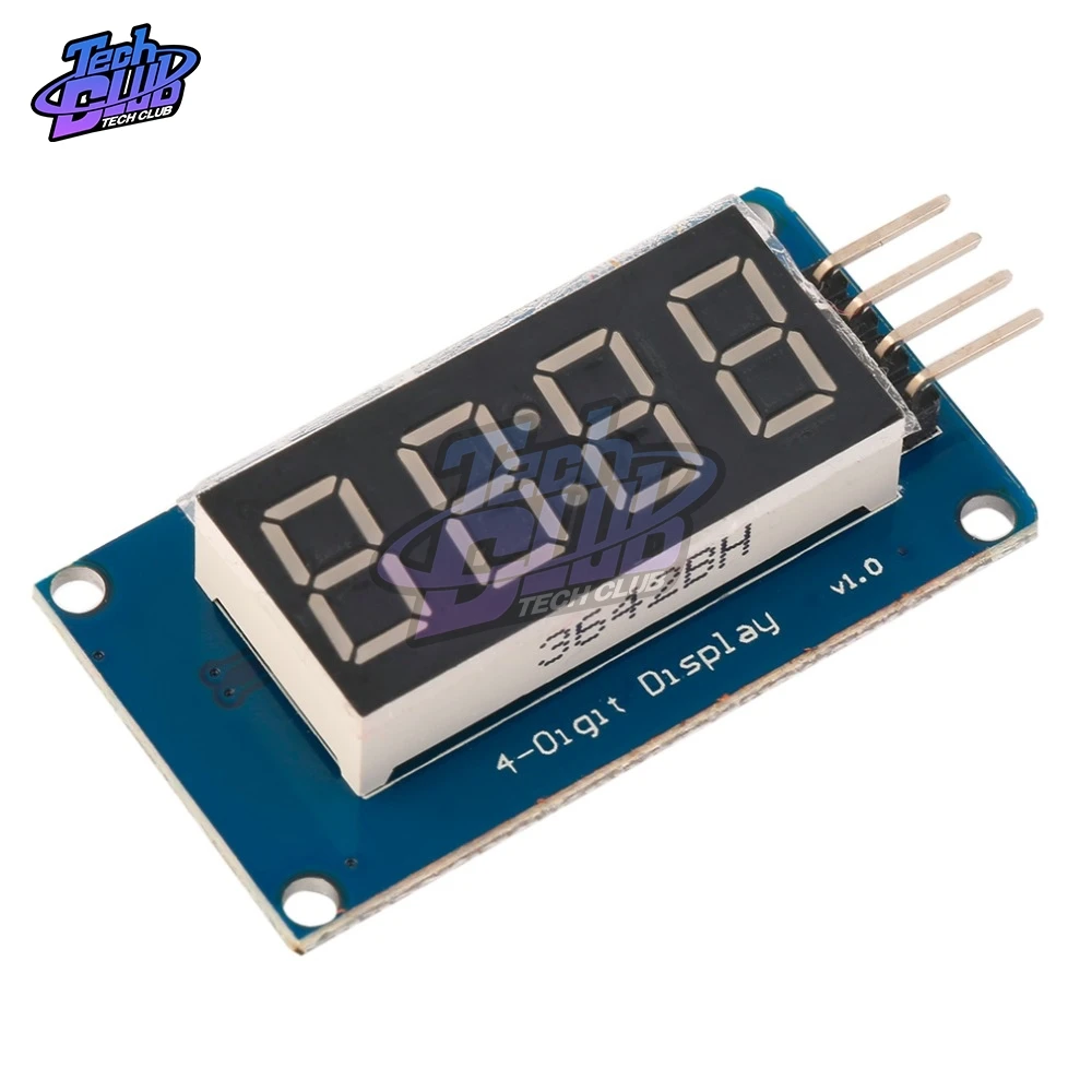 TM1637 4 Bits Digital LED Display Module for Arduino 7 Segment 0.36 inch Clock RED Anode Tube Four Serial Driver Board Pack | Инструменты