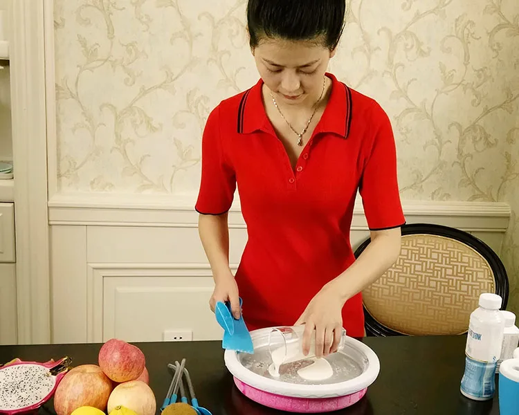 Бытовой Ручной Жареный лед машина мороженое с фруктами машина|machine for making shoes|machine