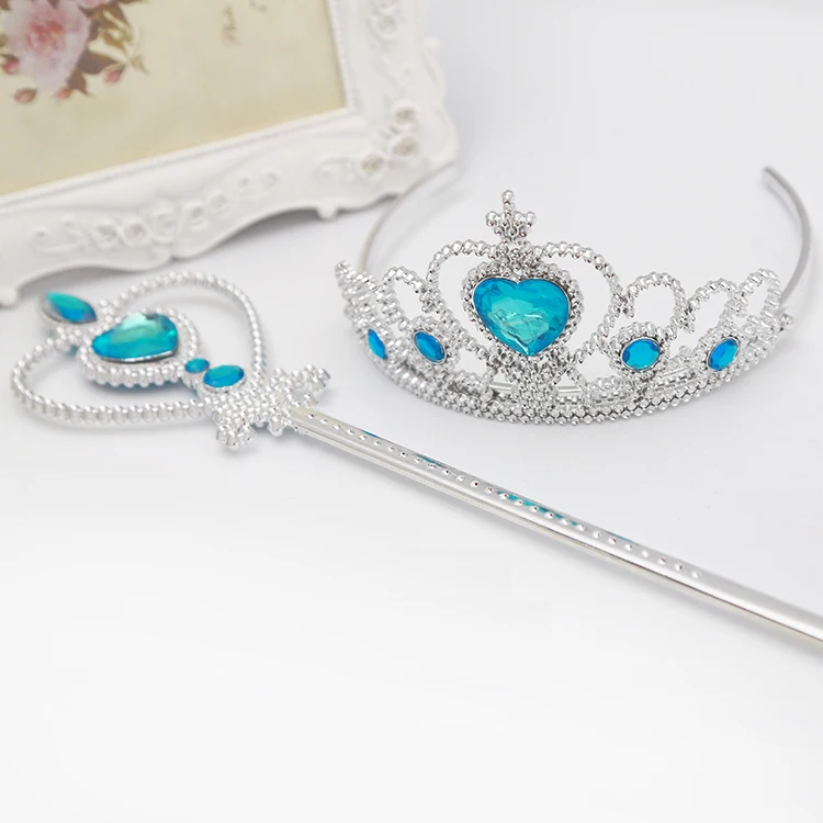 blueAccessories Платье для девочек; Vestidos; платье принцессы Анны и Эльзы с принтом; сезон весна-зима; платья с длинными рукавами для девочек; костюм для маленьких девочек - Цвет: blueAccessories