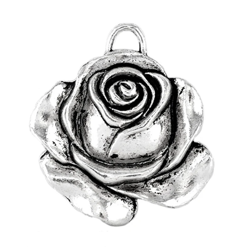 10 шт. Тон подвеска в форме цветка розы Подвески 3 6 х см (1 3/8 &quotx1 2/8&quot)|pendant rose|pendant